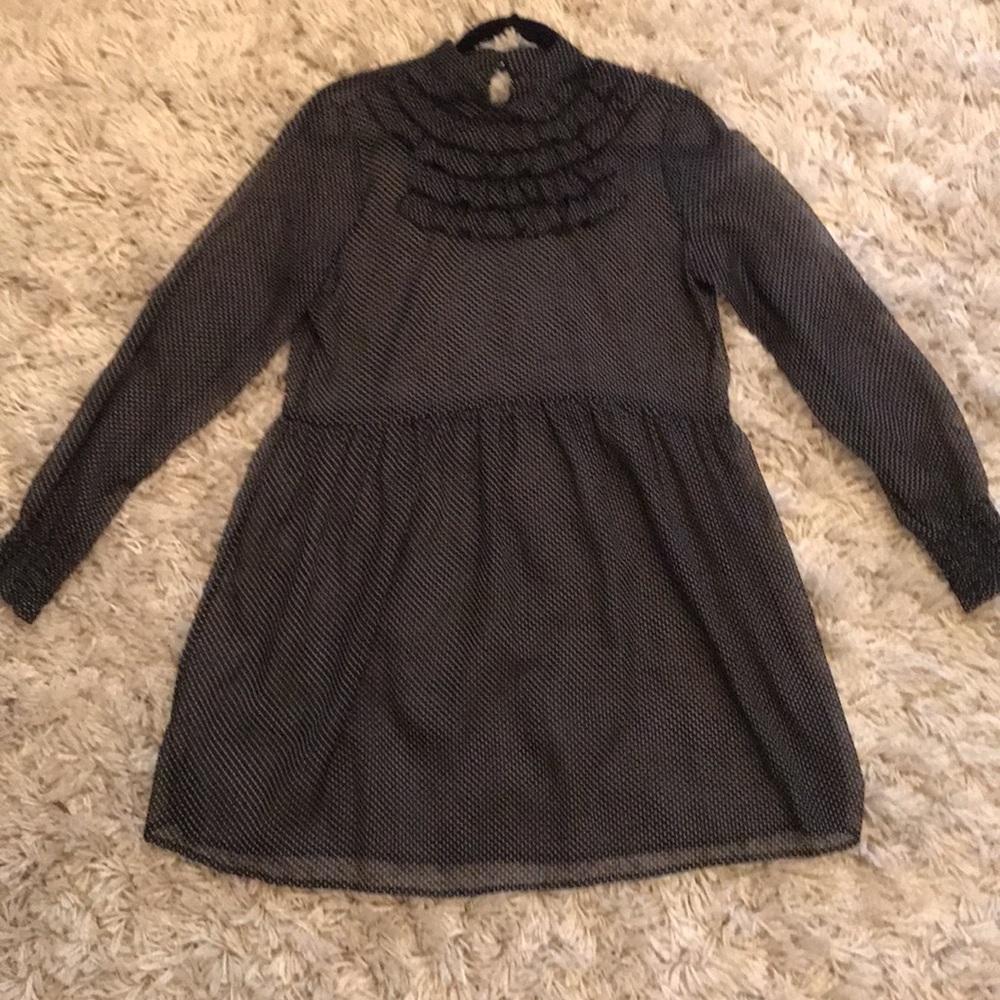 Who What Wear Black and White Polka Dot Dress size S
